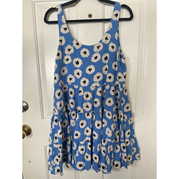 Mister Zimi Dress Women's Size 6 Blue Annabelle Kos Print Tie Mini Sundress NWT - Picture 5 of 8